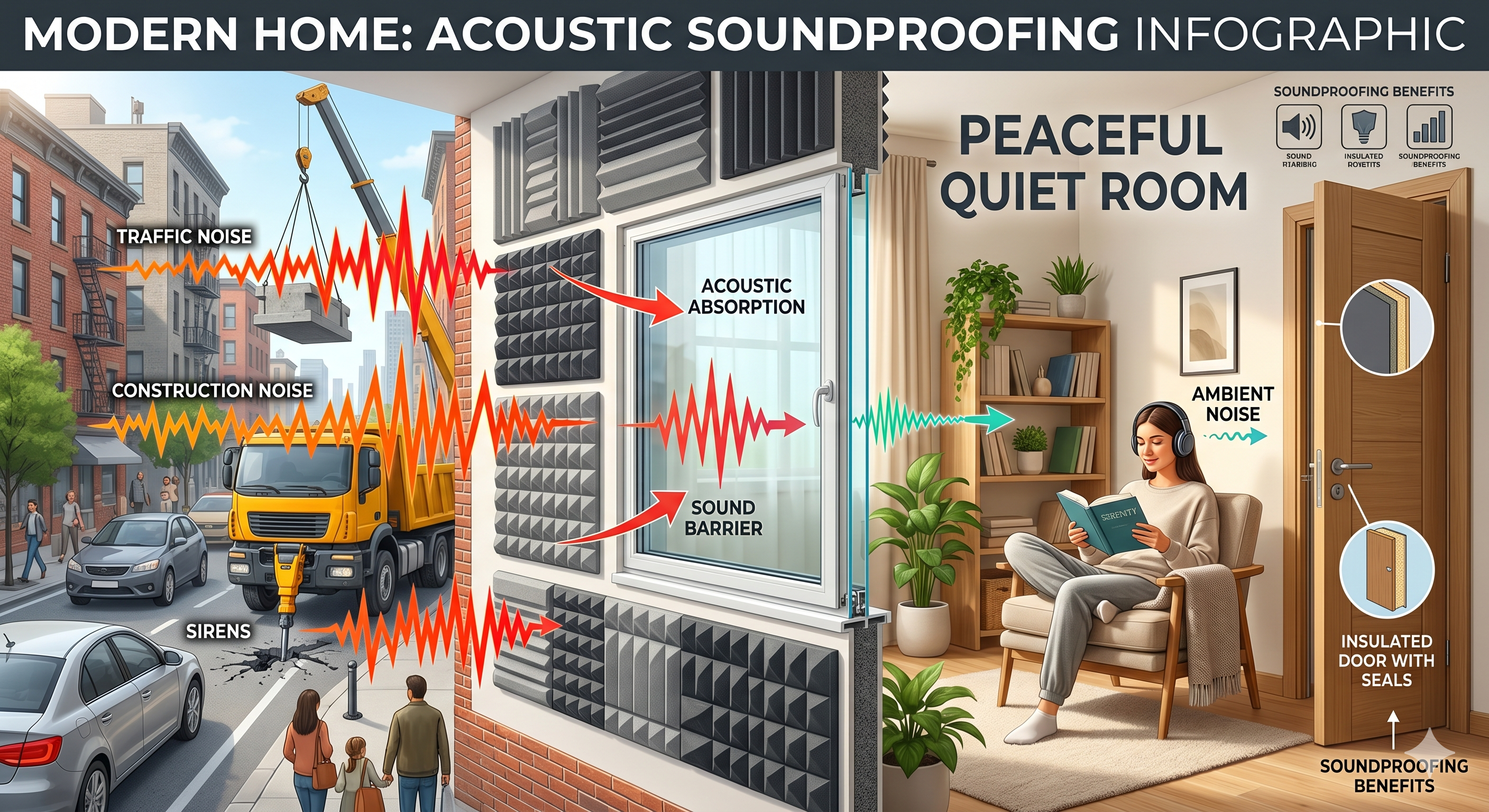Aislamiento Acústico: Cómo Reducir el Ruido en tu Hogar