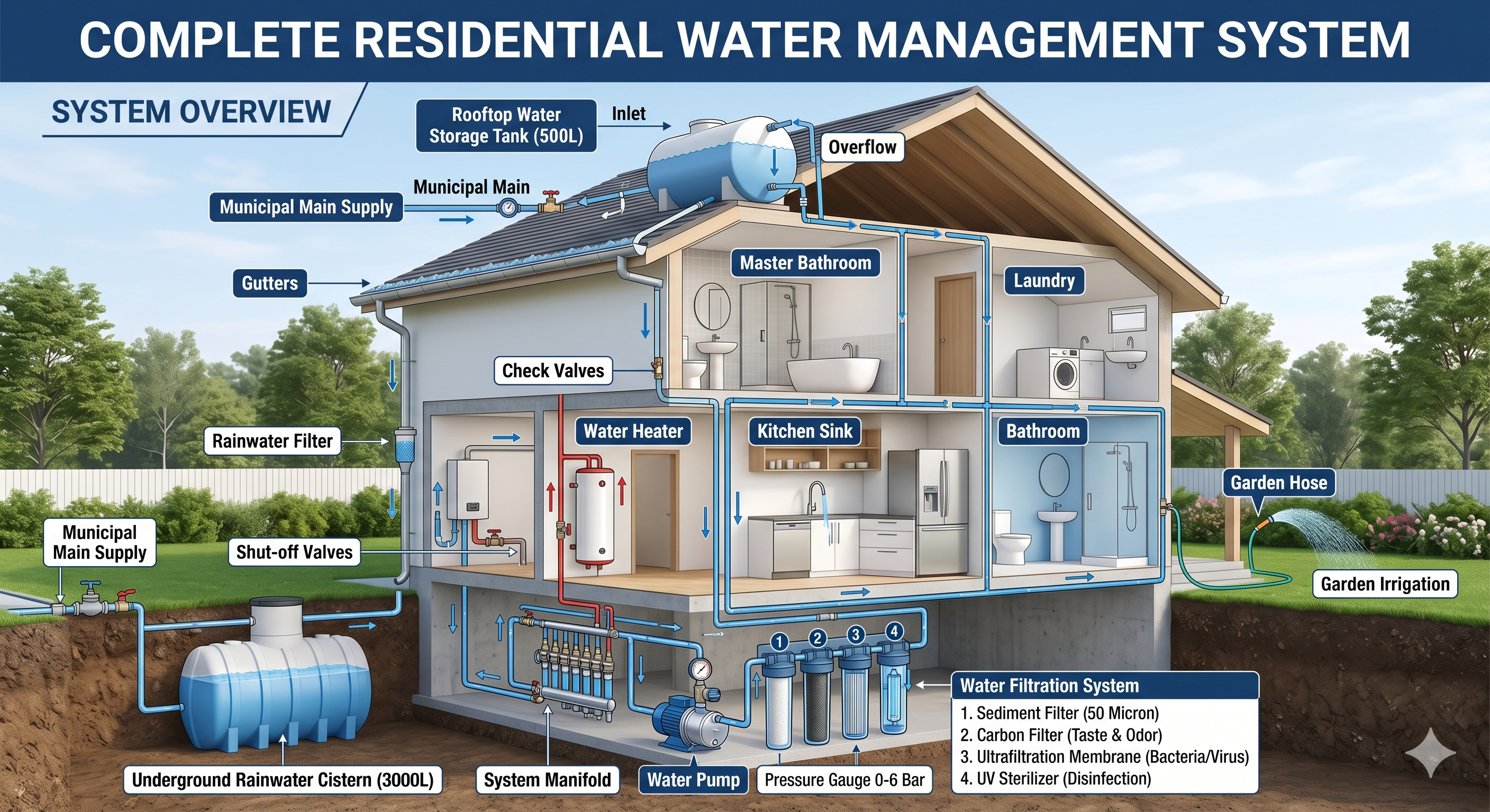 Sistemas de Agua en tu Casa: Tanques, Filtros, Motores y Tratamiento